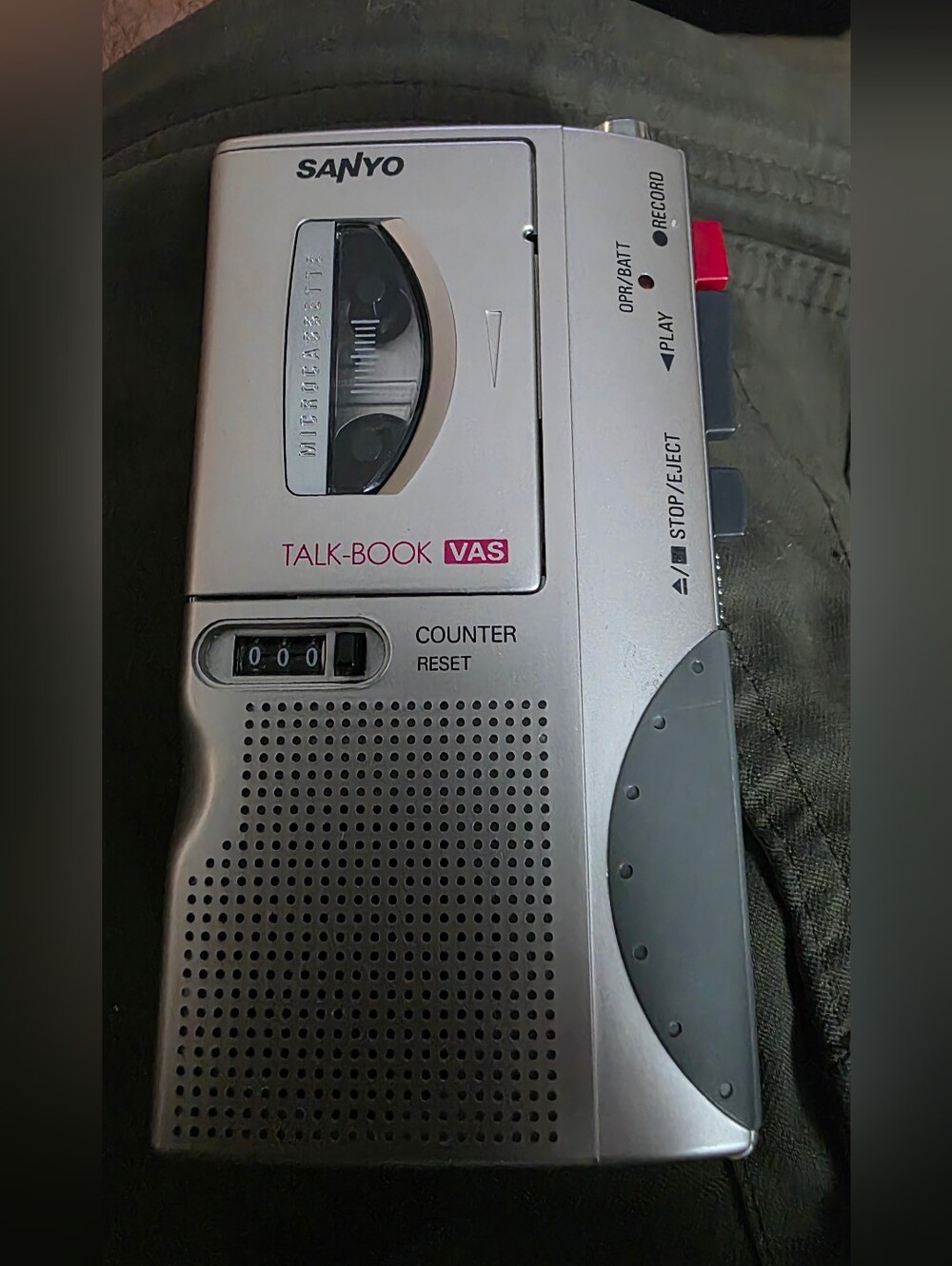 Sanyo Silver Talk-Book VAS Portable Cassette Recorder